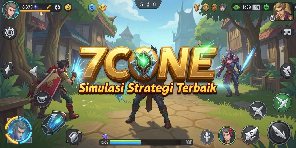 Tampilan gameplay 7CONE yang menegangkan dan strategis.