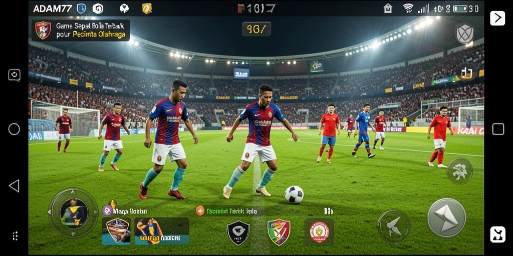 Gameplay ADAM77 yang menegangkan saat pertandingan sepak bola.