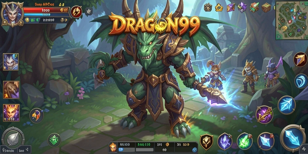 Tampilan gameplay seru dari DRAGON99 yang menunjukkan aksi pertempuran yang mendebarkan.