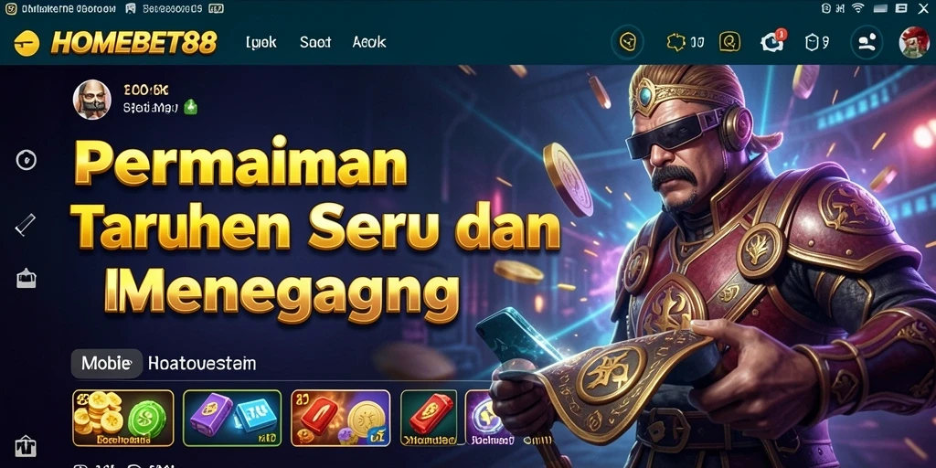 Screenshot gameplay HOMEBET88 yang menampilkan aksi taruhan seru.