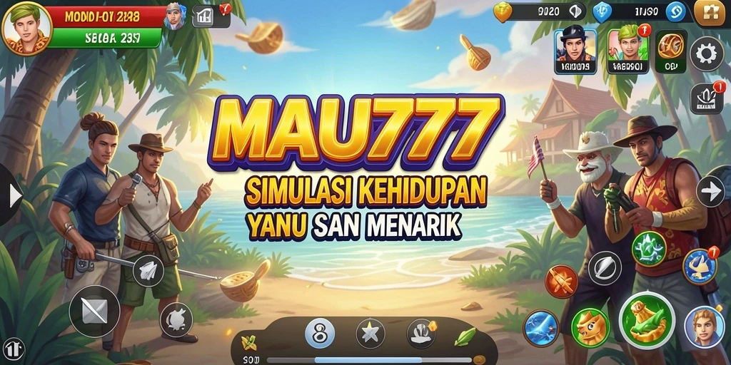 Screenshot gameplay menunjukkan interaksi karakter dalam <strong>MAU777</strong>.