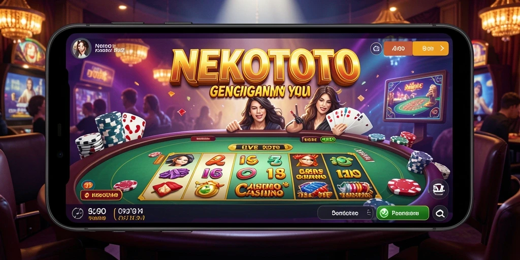 Tampilan gameplay Live Casino yang menegangkan di NEKOTOTO.