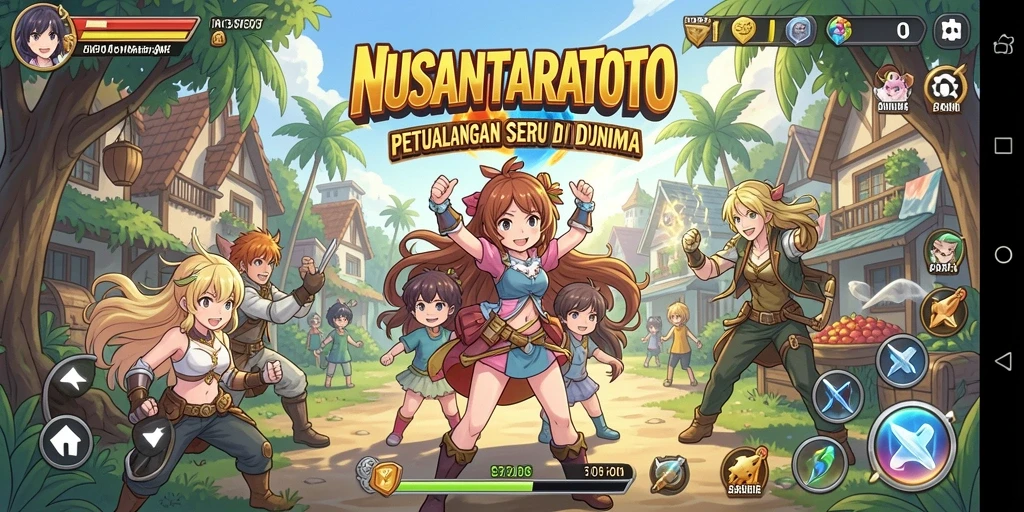 Screenshot gameplay NUSANTARATOTO menampilkan karakter Anime dalam aksi.